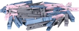 Wasknijpers - 100x stuks - kleurenmix fel - kunststof - groot formaat van 8 cm — thumbnail 1