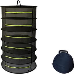Droognet opvouwbaar - Droognet voor planten met groene ritsen - 6 laags hangende planten droge planten net - ademend droge planten Net met ritssluitingen - opvouwbaar Hangende droge planten Net — thumbnail 1