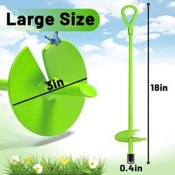 Grondanker hond 18 Inch - Zwaar Grondanker 4 Pack Swing Set Ankers - Camping Luifel Tent Ankers - Metalen Trampoline Anker Kit Adapter niet inbegrepen Grondanker hond — thumbnail 3