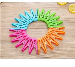 Wasknijpers Kunststof - Kledingklemmen Set - Was Ophangen - Sterke Klemkracht - Vrolijke Kleurenmix — thumbnail 4