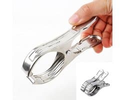 Roestvrij stalen strandhanddoekclip - Winddichte clip voor strandlaken - Badkamer en wasplaats accessoire