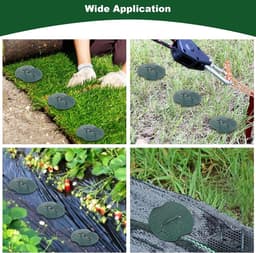 Grondankers Set met Bufferschijven, Anti-roest Verzinkt, U-vormig, Tuin Haringen, Onkruidbarrière, Tent Accessoires, Groen - 100 stuks — thumbnail 5