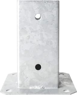 Vierkante Ankerbeugel voor Palen - 80 x 80mm, Gegalvaniseerd Staal, Roestvrij - Ideaal voor Concreet, Hekken, Overkappingen en Schuren - 1 Stuk — thumbnail 4