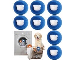 Haarverwijderingsmachine met 8 haarvangers, herbruikbare anti-haarballen, verwijdert effectief kattenhaar, hondenhaar en ander haar van beddengoed en kleding (blauw) — afbeelding 1