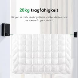 Waslijn met Kern van Staal 30 Meter Groen Inclusief 20 Klemmen - Voor Buiten, Tuin en Camping — thumbnail 4