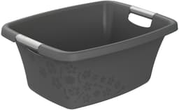 Rotho - Wasmand - 25 liter - Bloemen grijs — thumbnail 1