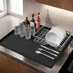 Wasmachine Top Cover - Droger Mat Beschermer - Apparaten Beschermen - Hittebestendig Antislip - 60x60 cm - Zwart — thumbnail 5