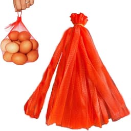 Herbruikbare Netzakken - Nylon Gaas Tassen - Opslag Fruit Groenten - Licht Breek Niet - 20 Inch Lengte - Rood — thumbnail 1