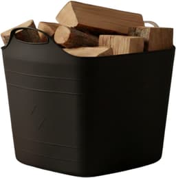 Excellent houseware flexibele kuip / emmer - zwart - 25 l - kunststof - 40 x 35 cm - met handvatten — thumbnail 2
