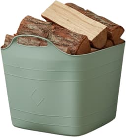 Excellent houseware flexibele kuip / emmer - groen - 25 l - kunststof - 40 x 35 cm - met handvatten — thumbnail 2