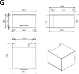 Wasophoogte® Wasmachine Kast Sydney - Wasmachine verhoger - Wasmachine ombouw - 700(D)*665(B)*2350(H) mm - Zwart — thumbnail 5