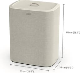 Joseph Joseph Tota Wasmand - 2 Compartimenten – Was Sorteren – 90 Liter - Ecru — thumbnail 2