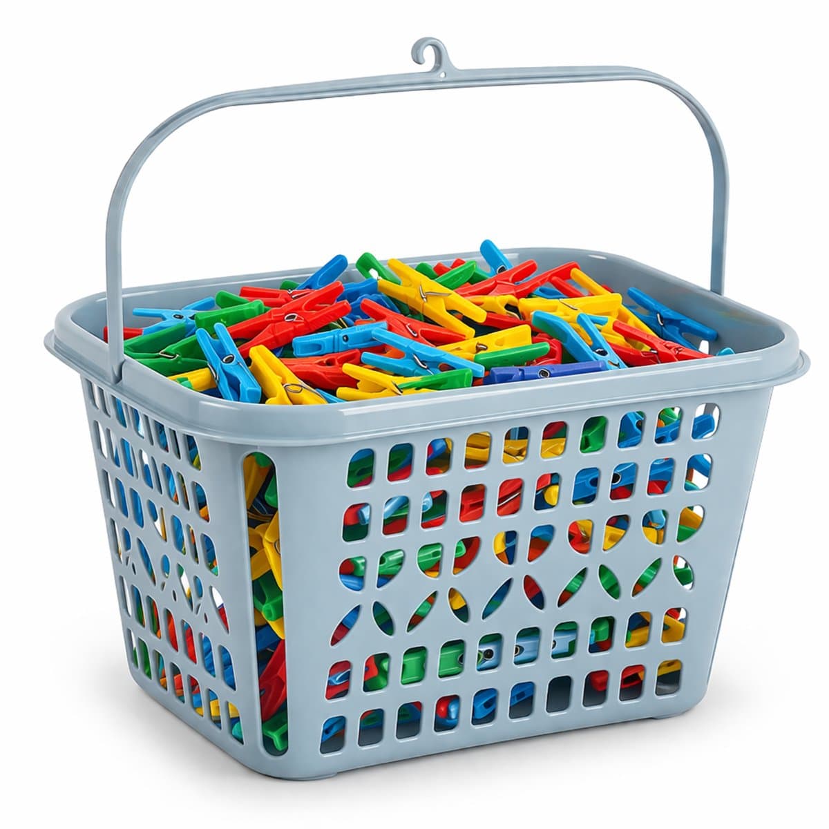 Plasticforte Knijpermandje - ijsblauw - 20 x 25 cm - kunststof - wasknijpertasje/knijperzak — afbeelding 1