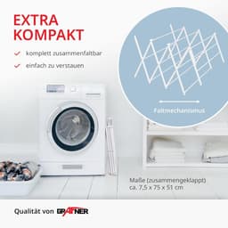 Inklapbaar Droogrek Toren met 11 Stangen - Ruimtebesparend Waskrek voor Binnen en Buiten — thumbnail 3