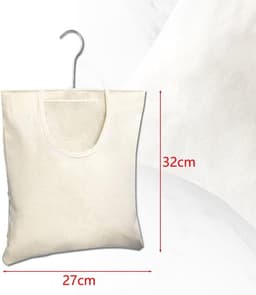 Opbergtas voor wasknijpers, 2 stuks, hangende wasknijperzak, beige, slaapkamer, 32 x 27 cm. — thumbnail 5