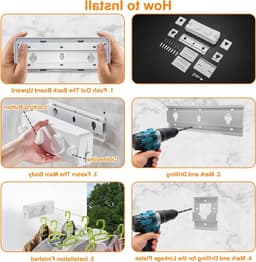 Verstelbare Binnenwaslijn met Twee Lijnen, Wandgemonteerd, Ideaal voor Balkon, Badkamer en Wasruimte, Rvs Touw voor Efficiënte Droogoplossingen — thumbnail 2