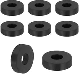 Rubberen Afstandhouders - Platte Ring - Apparaten Stabiliseren - Antislip en Trillingsdempend - 18 Stuks 25mm - Zwart — thumbnail 1