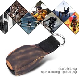 Klimtouw Zak - Gooizak Slinger - Boomklimmen Outdoor - Roestvrijstalen Ring - 11 x 4.5 cm - Legergroen — thumbnail 2