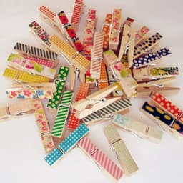 Dailygoods- Wasknijper 100 Stks - Kleurrijk Houten - Foto Clips - Ambachten - Gift Inpakken - Roestvrijstalen Veerdraad - Knijpers — thumbnail 5