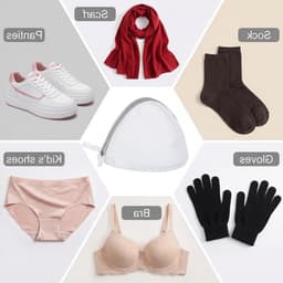 Set van 4 Wasnetten voor Bh's - Polyester Waszakken met Rits voor Bescherming van Gevoelige Kledingstukken — thumbnail 4
