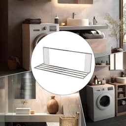 Magnetisch wasmachine-rek, telescopisch wasrek, ruimtebesparend voor badkamer, slaapzaal, appartement, multifunctionele opbergoplossing voor schone kleding — thumbnail 3