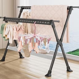 Droogrek voor Sokken en Ondergoed met 40 Clips, Vouwbare Hanger voor Kleine Kleding, Ideaal voor Thuisgebruik en Reizen — thumbnail 4