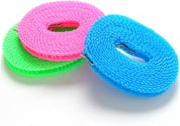 Droogtouw Nylon - Waslijn Kleding - Kleding Drogen - Winddicht Antislip - 5 Meter - As Shown — thumbnail 4
