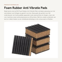 Dailygoods- Vibratiepads 4 Stuks - Antislip/Geluidsreductie - Duurzaam Rubber/Kurk - Voor Wasmachine/Loopband - Olie- en Weerbestendig - 2" x 2" x 7/8 - Geluidsisolatie — thumbnail 4