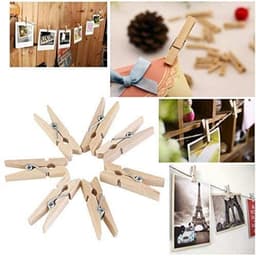 Dailygoods- Mini Wasknijpers 100 Stuks - Houten Klemmen - Herbruikbaar - Weerbestendig - Multifunctioneel - Milieuvriendelijk — thumbnail 5