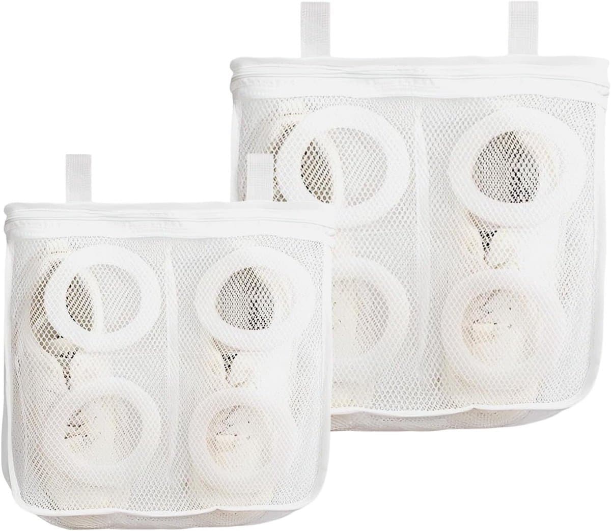 Waszak voor Schoenen - Set van 2 Herbruikbare Waszakken met Verborgen Rits voor Sport- en Slippers, Geschikt voor de Wasmachine en Bescherming van Schoenen — afbeelding 1