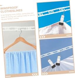 Waslijnen Set - Drooglijnen - Buiten Drogen - Antislip Ontwerp - 8 meter - Wit — thumbnail 5