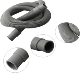 Afvoerslang Verlengset - Wasmachine Vaatwasser Slang - Apparatuur Plaatsen - Inclusief Connector Klemmen - Tot 200cm Lengte - Grijs — thumbnail 5