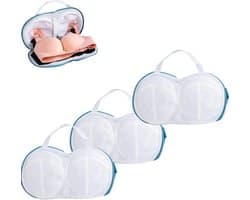 Set van 3 Bh-inserts voor de wasmachine, waszak met verborgen rits, bh-bescherming en waszak voor delicate was