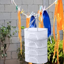 4-laags hangend droognet voor kruiden met rits - 50 × 70 cm - opvouwbaar droogrek voor bloemen, zaden, vissen, planten en groenten — thumbnail 4
