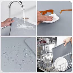 Wasmachine Mat - Antislip Huishoudelijke Mat - Groot 60x60cm Silicone - Waterdicht & Hittebestendig - Beschermt Vloer & Apparaten - Voor Wasmachine, Droger & Koelkast — thumbnail 5