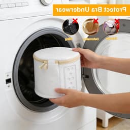 Set van 2 Premium Wasnetten voor Bh's en Ondergoed - Ideaal voor de Wasmachine, Beschermt Lingerie en Sokken met Ritssluiting — thumbnail 2