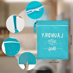 Compacte Waszak voor Vuile Kleding - Ideaal voor Reizen, Kamperen, Zwemmen en Sport - Verkrijgbaar in 2 Maten met Trekkoord en Rits — thumbnail 5