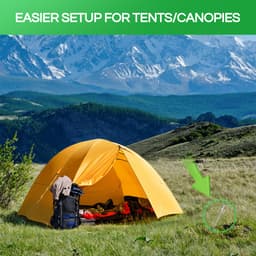 FAMEX Tentharingen Grondankers van Staal 6 Stuks, Robuuste Bodemankers voor Tenten, Partytenten, Zonnedoeken, Camping & Outdoor — thumbnail 2