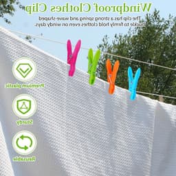 Grote Kledingknijpers Set van 60 Stuks in 4 Kleuren, Ideaal voor Kleding, Handdoeken en Creatieve Projecten — thumbnail 2