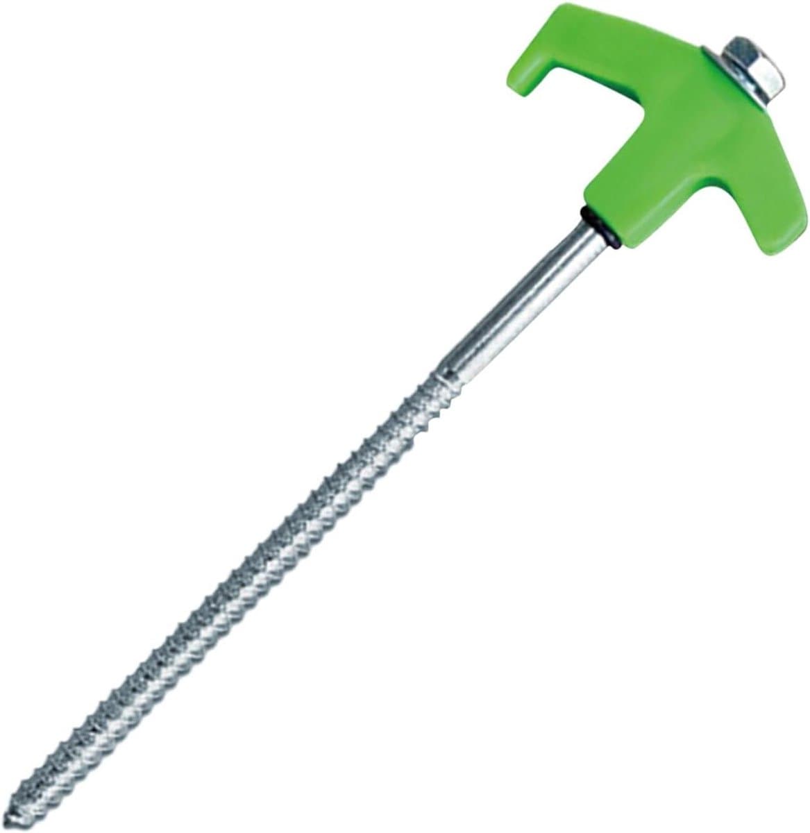 Grondanker Schroefharing - Tent Haringen - Kamperen Luifel Vastzetten - In Donker Oplichtend - 20 cm - Groen — afbeelding 1