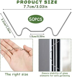 Dailygoods- Kasclips Set van 50 - Robuuste Bevestigingsclips - Voor Serrebedekking - Antislip Grip - Weerbestendig - Ideaal voor Tuinbouw - Kasbevestigingsclips — thumbnail 3