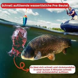 Oplosbare Zakken - Visvoer Zakjes - Vissen Voeren - Snel Oplossend - 100 Stuks - Transparant — thumbnail 2