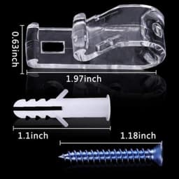 8 Sets Vouwgordijn, P Clip, Plastic Roman Blind, Kettingkoord, P Klemmen, Kindveiligheid, Rolgordijn Clips voor Gordijnen met 8 Schroeven en 8 Plastic Kolommen — thumbnail 2