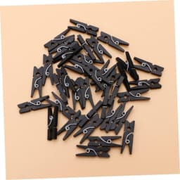 Mini Houten Klemmen - Ambachtelijke Clips - Foto Decoratie - Multifunctionele Clips - 300 Stuks - Zwart — thumbnail 4