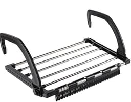 Inklapbaar Wasrek voor Balkon, Radiator en Meer met Anti-Slip en Verstelbare Haken — thumbnail 1