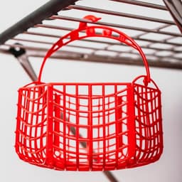 Set van kunststof mand in zwart + pincet — thumbnail 4