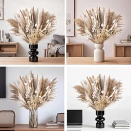 Decoratie 109 Stuks Natuurlijk Droogbloemen Boeket voor Tafeldecoratie DIY Boho Stijl Gedroogde Pampasdecoratie Kunstmatige Gedroogde Bloemen Boeket voor Woonkamer, Slaapkamer en Bruiloft — thumbnail 3