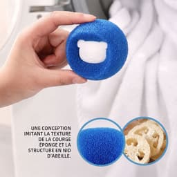 VHV - Drogerballen 8 stuks - Berenpatroon - Blauw - Oranje - Haarvanger Wasbollen - Anti Haar Droogballen - Wasballen Pluizenverwijderaar Huisdieren Wasmachine Pluis Wasbol — thumbnail 5