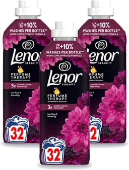 3 x Lenor – Wasverzachter – Lotus Flower & Diamond Figs – 32 Wasbeurten – 675 ml - Voordeelverpakking - 3 stuks — thumbnail 1