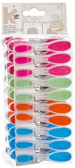 Anti-slip wasknijpers - 100x stuks - kleurenmix - kunststof - 8 cm — thumbnail 2